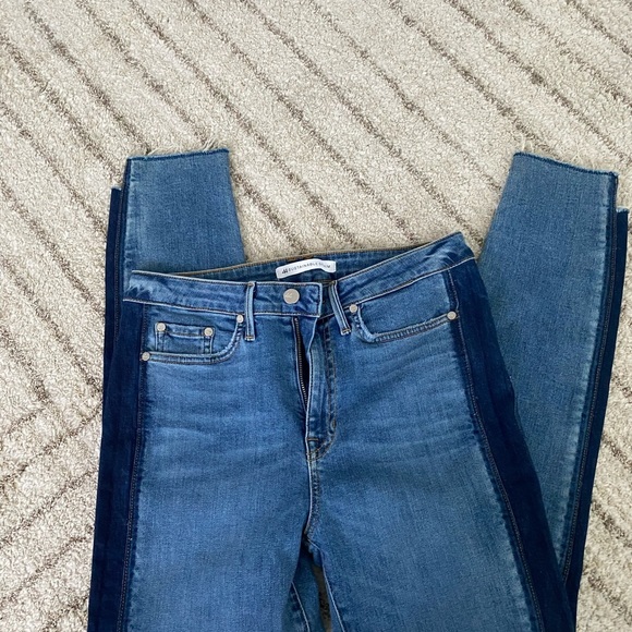 44 Sustainable Denim Side Show Skinny Jeans | High Rise Contrast Panel size 26 - Picture 3 of 7